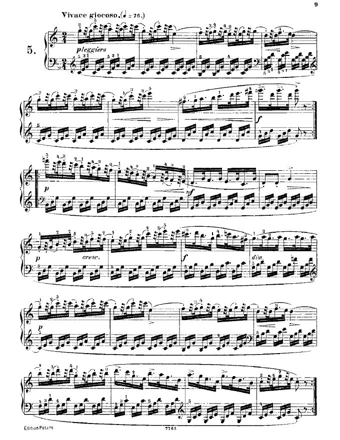 车尔尼钢琴谱集车尔尼849
