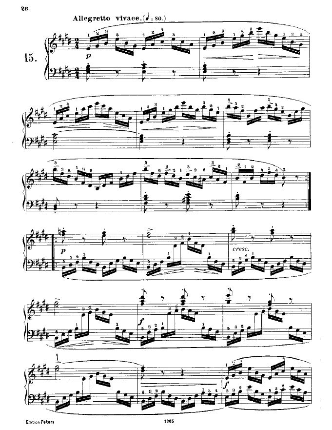 车尔尼849第16条钢琴谱图片