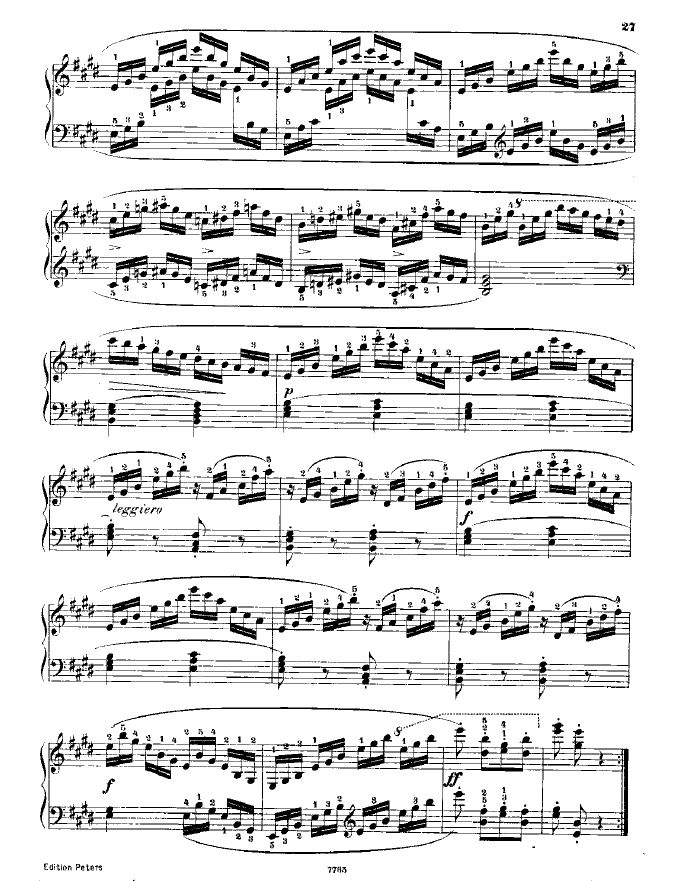 849车尔尼第一条钢琴谱图片