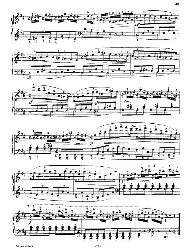 车尔尼849第六条钢琴谱图片
